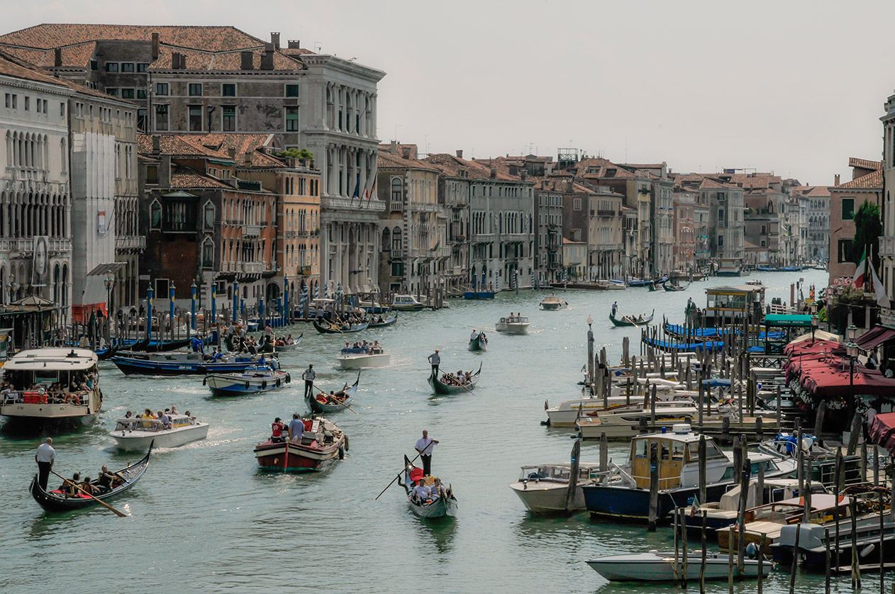 Venedig, Gondeln auf dem Canal Grande